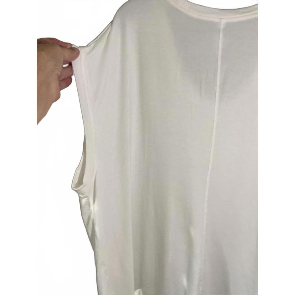Athleta White Oversized Cropped Sleeveless T Shirt Size 3X - Picture 7 of 7